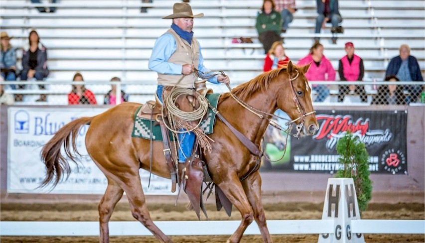 Dave competing in Top Hand, Cowboy Dressage